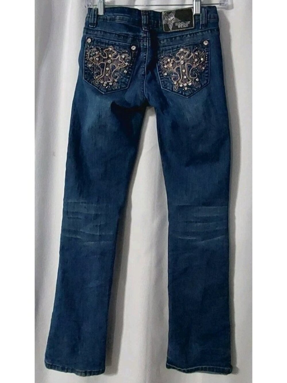 Rockin Star Ranch Bootcut Jeans 25 Blue Cowgirl 27 x 34